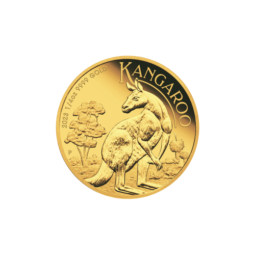 Pièce 1/4 once d'or épreuve numismatique Kangourou australien 2023 | Monnaie de Perth
