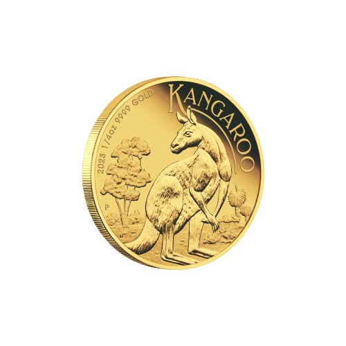 Pièce 1/4 once d'or épreuve numismatique Kangourou australien 2023 | Monnaie de Perth