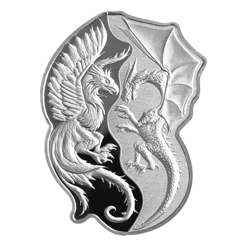 コレクション 1Oz Colored Silver Dragon & Phoenix BU s-l400.jpg