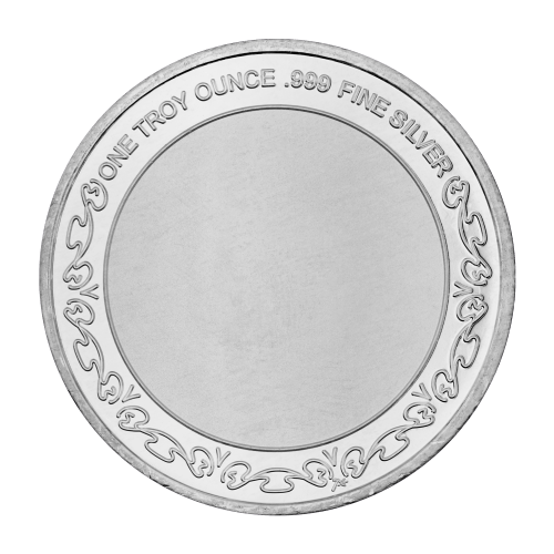 Ronde 1 once d'argent coloré rouge Fête des pères Pêcher | Monnaie de SilverTowne
