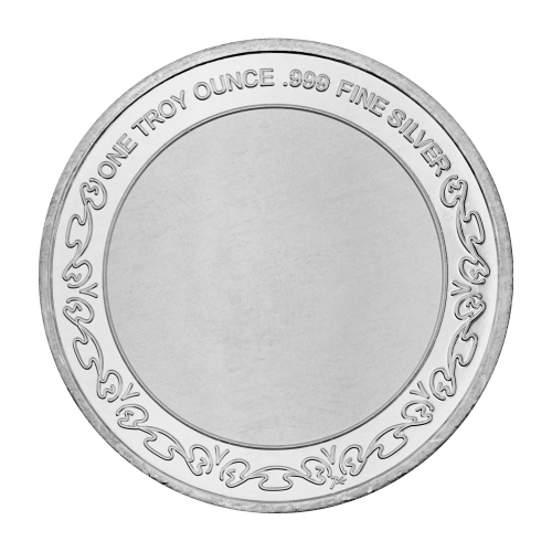 1 oz Fathers Day Fishing White Colourized Silver Round | Silvertowne Mint