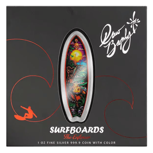 1 oz 2023 The Enforcer Surfboard Silver Coin | PAMP Suisse
