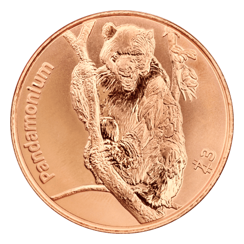 1 oz Zombucks World: Pandamonium Copper Round | Sunshine Minting