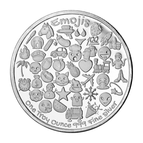 1 oz Sadface Emoji Silver Round | Silvertowne Mint | Silver Gold