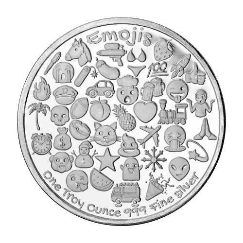 Ronde 1 once d'argent Émoji sac d'argent | Monnaie de SilverTowne