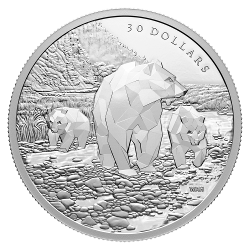 2 oz 2023 Multifaceted Animal Family: Grizzly Bears Silver Coin