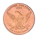 1 oz Velociraptor Copper Round