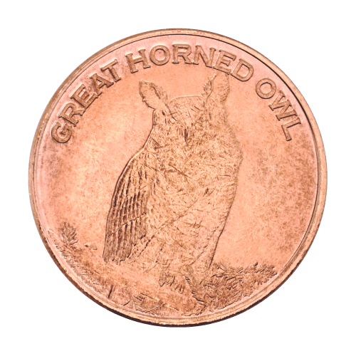 1 oz Great Horned Owl Copper Round