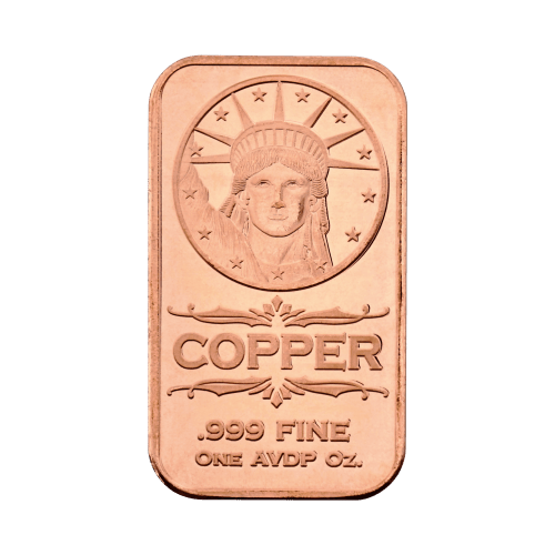 1 oz Statue of Liberty Copper Bar