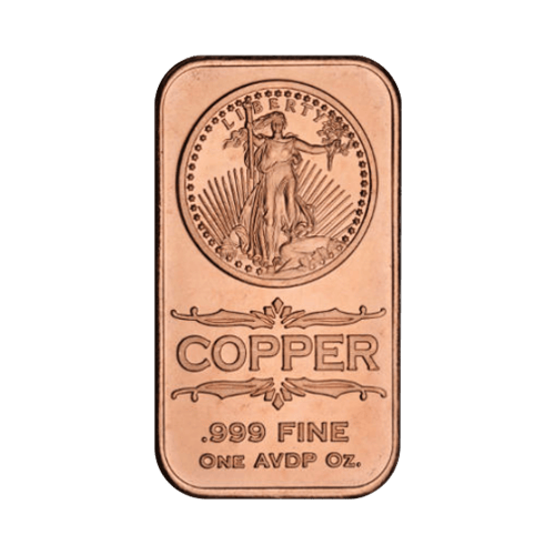 1 oz Saint Gaudens Copper Bar