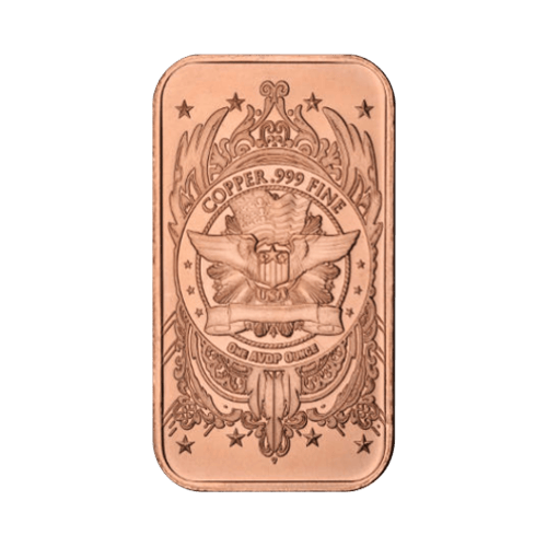 1 oz Saint Gaudens Copper Bar