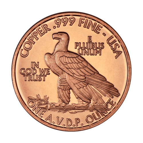 1 oz 1907 Indian Copper Round