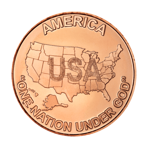 1 oz USA - One Nation Copper Round