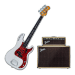 Set of 2 x 2023 1 oz Fender Bass Guitar and Amp Silver Coins | PAMP Suisse