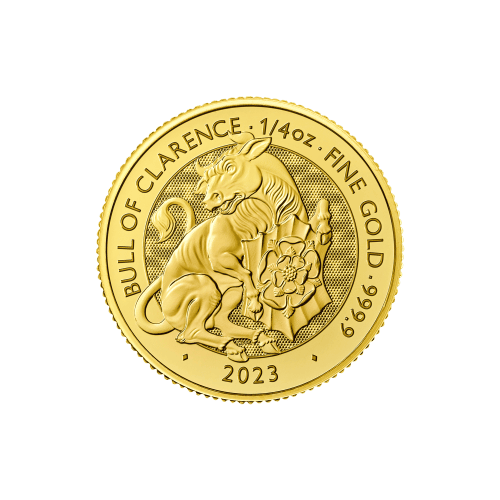 1/4 oz 2023 Tudor Beasts: The Black Bull of Clarence Gold Coin