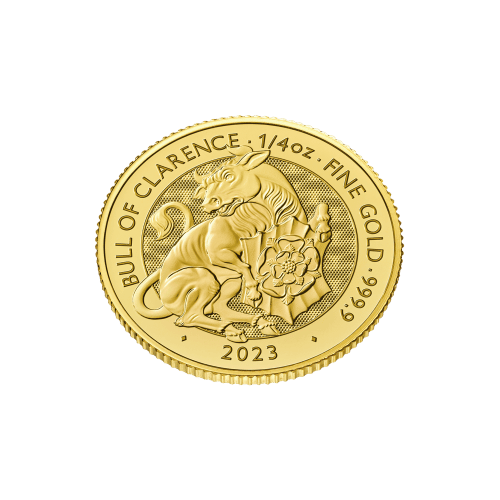 1/4 oz 2023 Tudor Beasts: The Black Bull of Clarence Gold Coin