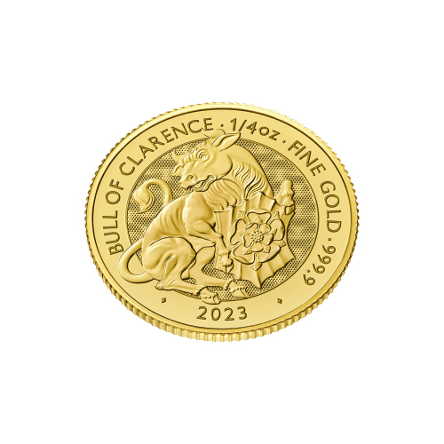 1/4 oz 2023 Tudor Beasts: The Black Bull of Clarence Gold Coin