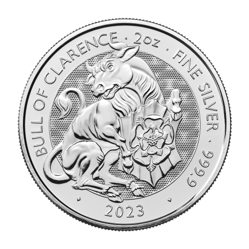 2 oz 2023 Tudor Beasts: The Black Bull of Clarence Silver Coin