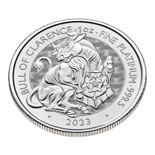 Pièce 1 once de platine Les bêtes de Tudor : Le Taureau noir de Clarence 2023 | La Monnaie royale