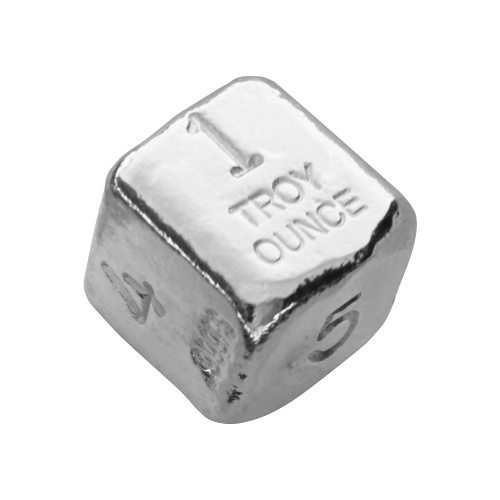Dé 1 once d'argent | Yeager's Poured Silver