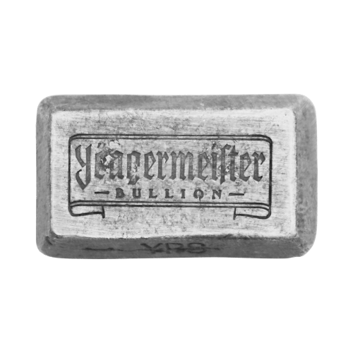2 oz Yeagermeister Bar | Yeager's Poured Silver | Silver Gold Bull US
