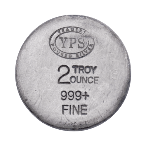 2 oz Skull and Crossbones Silver Round | Yeager's Poured Silver