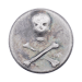 2 oz Skull and Crossbones Silver Round | Yeager's Poured Silver