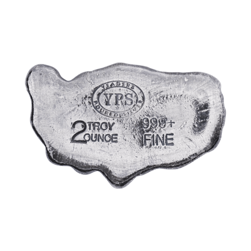 2 oz Silver USA Map Flag | Yeager's Poured Silver