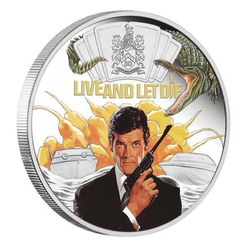 Pièce 1 once d'argent James Bond Vivre et laisser mourir 2023 | Monnaie de Perth