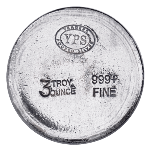 Pièce 3 onces d'argent Doge | Yeager's Poured Silver