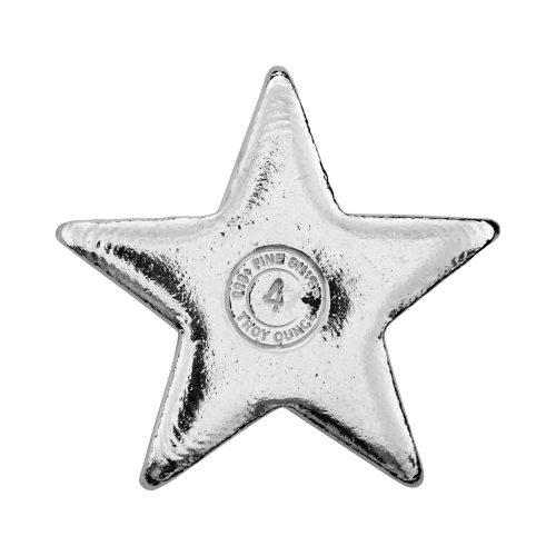 4 oz Silver Star | Yeager's Poured Silver | Silver Gold Bull US