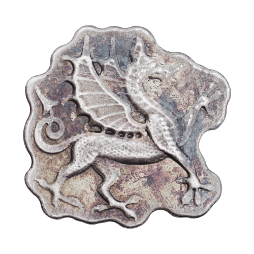 4 oz Silver Antiqued Dragon | Yeager's Poured Silver