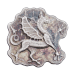 4 oz Silver Antiqued Dragon | Yeager's Poured Silver