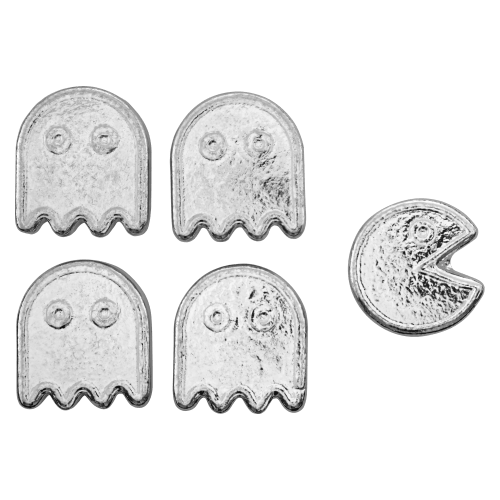 Set of 5 x 1 oz Silver Pac Man Set | Yeager's Poured Silver