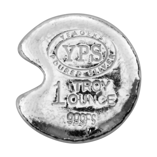 Set of 5 x 1 oz Silver Pac Man Set | Yeager's Poured Silver