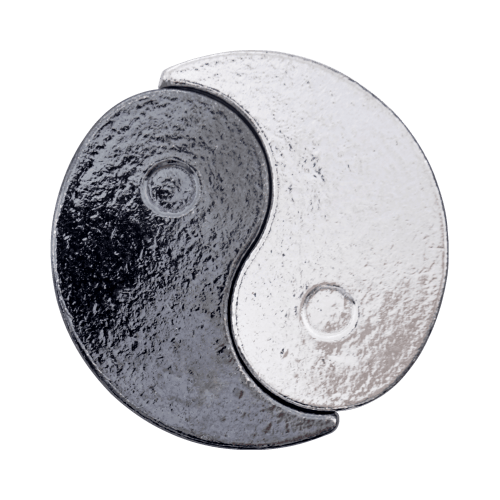 Set of 2 x 2.5 oz Yin Yang Silver Bars | Yeager's Poured Silver