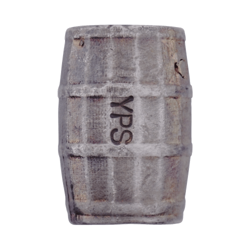5 oz Silver Antiqued Barrel | Yeager's Poured Silver