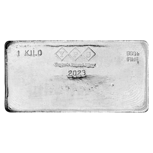 1 kilo 2023 Silver Bar | Yeager's Poured Silver