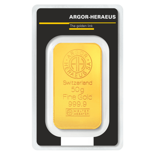 50 gram Gold Bar | Argor-Heraeus