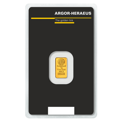 1 gram Gold Bar | Argor-Heraeus