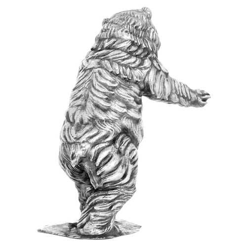 12 oz Ozzy the Bear Silver Statue