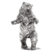 12 oz Ozzy the Bear Silver Statue