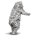 12 oz Ozzy the Bear Silver Statue