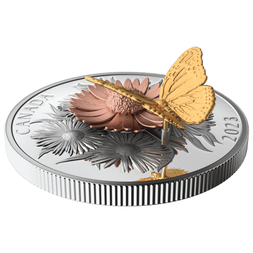 5 oz 2023 The Monarch and The Bloom Silver Coin | Royal Canadian Mint