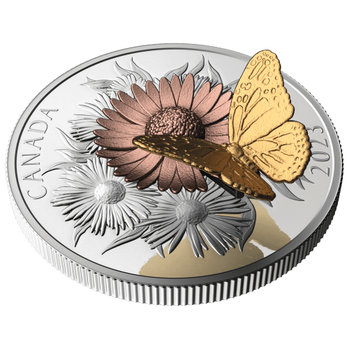 5 oz 2023 The Monarch and The Bloom Silver Coin | Royal Canadian Mint