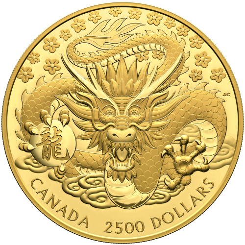 1 kilo 2024 Lunar Year of The Dragon Gold Coin | Royal Canadian