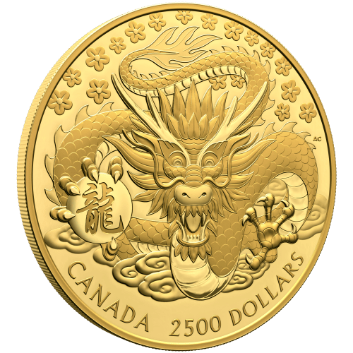 1 kilo 2024 Lunar Year of The Dragon Gold Coin | Royal Canadian