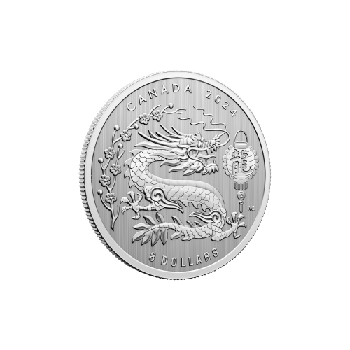 1/4 oz 2024 Lunar Year of The Dragon Silver Coin | Royal Canadian Mint