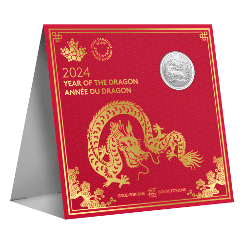 1/4 oz 2024 Lunar Year of The Dragon Silver Coin | Royal Canadian Mint