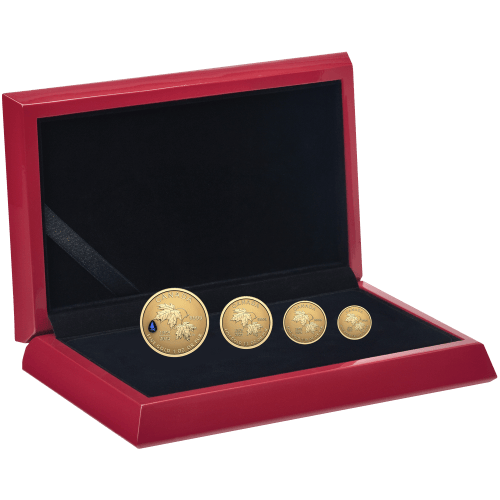 Set of 4 x 2024 45th Anniversary of the Gold Maple Leaf Gold Set of 4 x 2024 45th Anniversary of the Gold Maple Leaf Gold